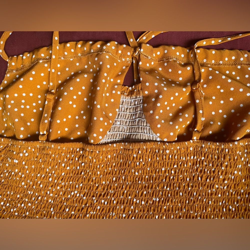 Orange polka dot crop top XL - Picture 9 of 9